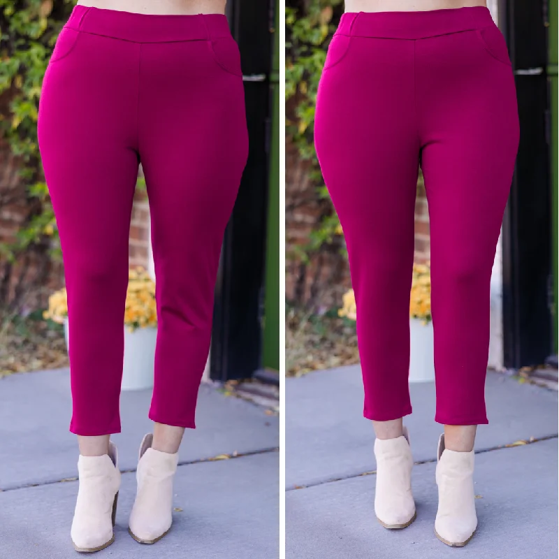 Business Lady Pants, Magenta