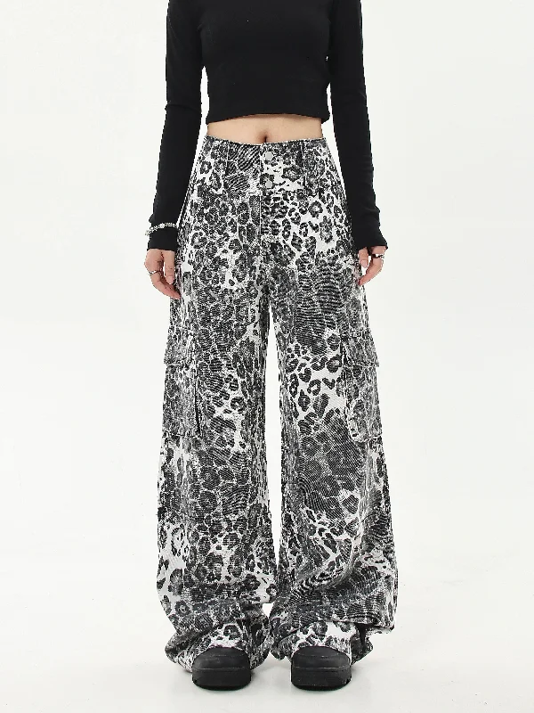 B&W Leopard Print Pants