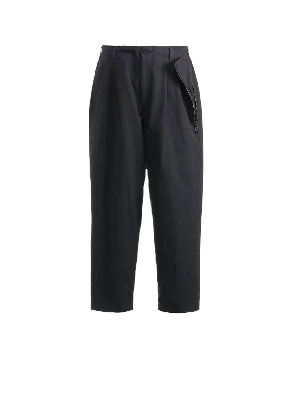 COTTON POPLIN WA ZIPPER POCKET PANTS