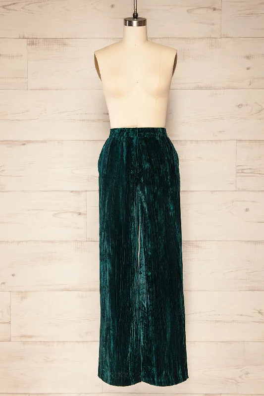 Orihuela | Green Velvet Pants