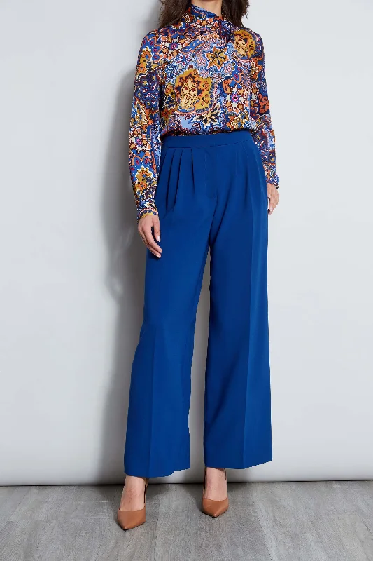 Pleated Wide Leg Pant