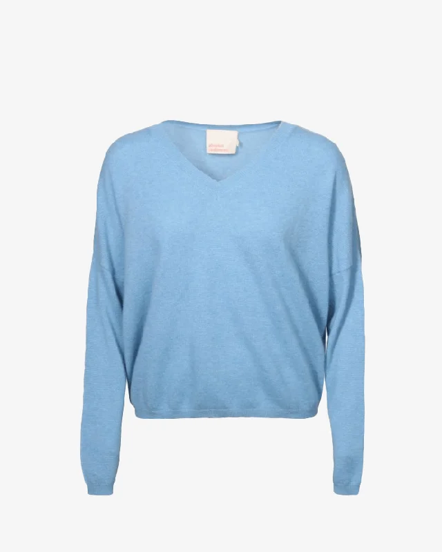 Alicia V Neck Sweater Sky