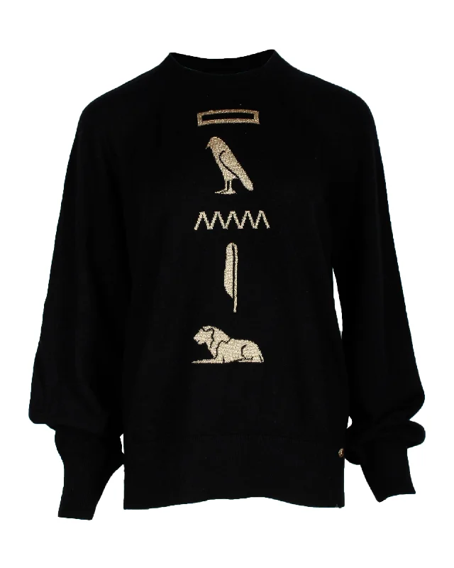 Chanel Hieroglyphic Sweater in Black Cashmere