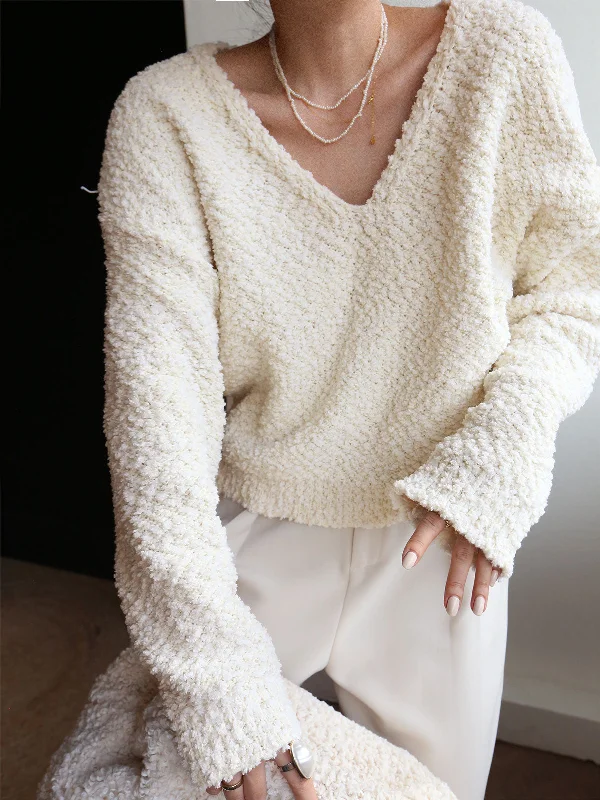 Vanilla Charming Popcorn Sweater