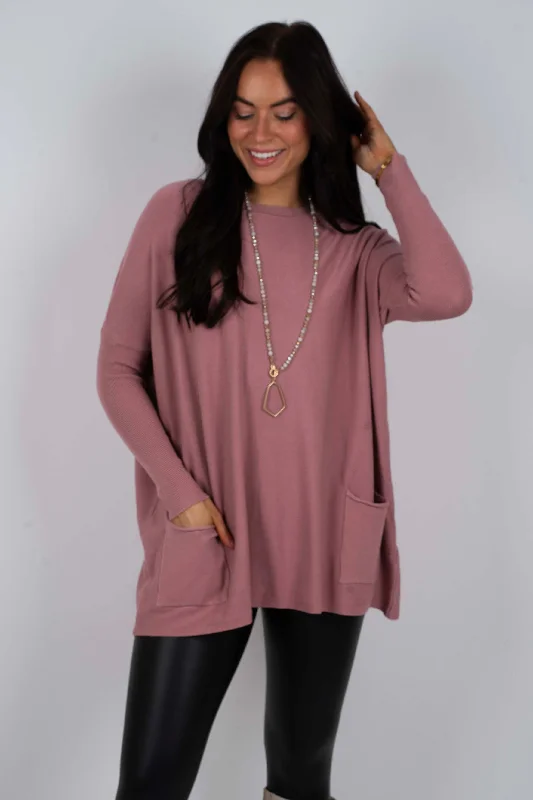 Totally Smitten Sweater (New Mauve)