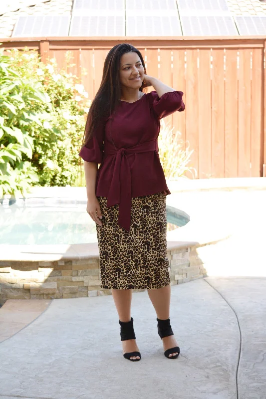 Willow Leopard Twill Skirt