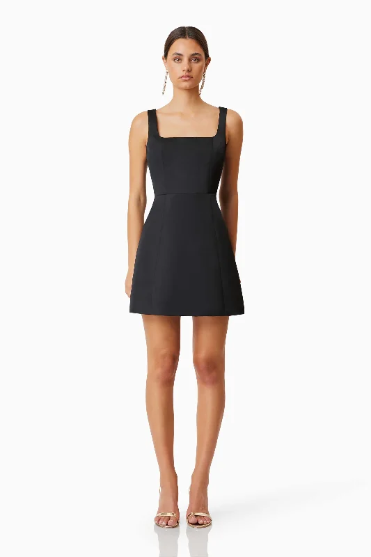 Amelie Mini Cocktail Dress In Black