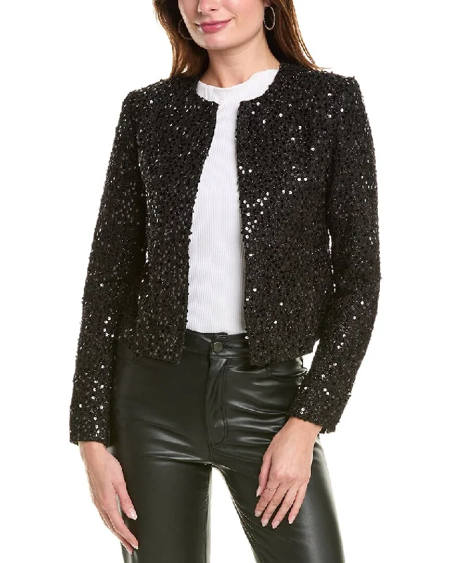 Gracia Sequined Round Neck Jacket