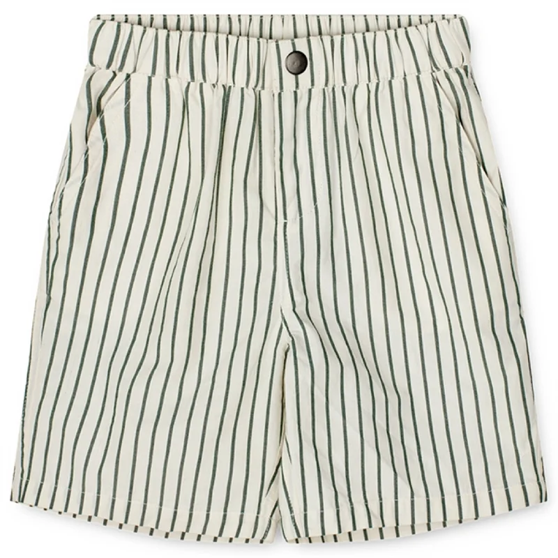 Liewood Monori Y/D Stripe Shorts Y/D Stripes Garden Green/Creme De La Creme