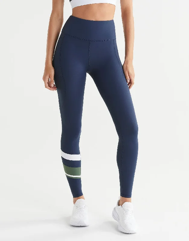 LIMITLESS Legging - Navy-Green-White